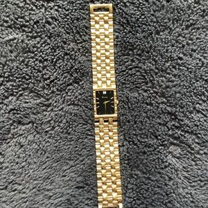 Gold BOLVA watch with diamond.